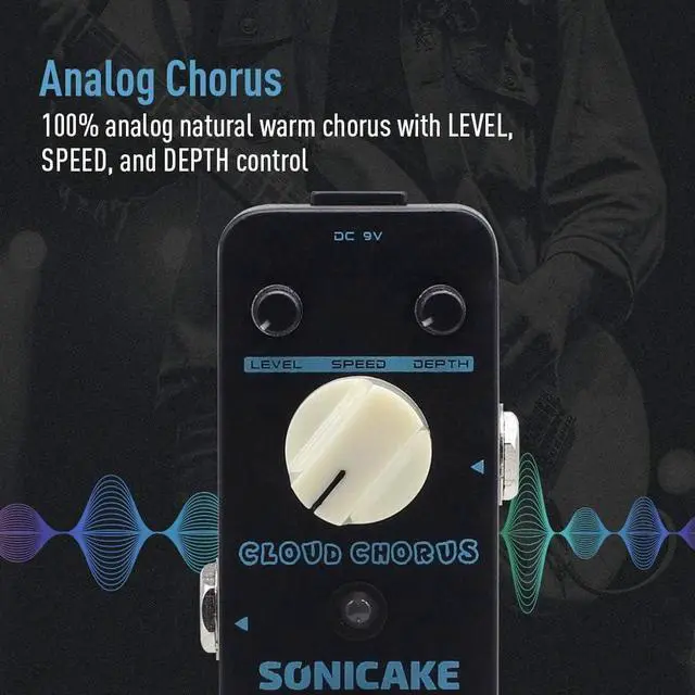 Alt view image 2 of 7 - Chorus Pedal Chorus Guitar Pedal Guitar Effects Pedal Classic BBD Analog True Bypass