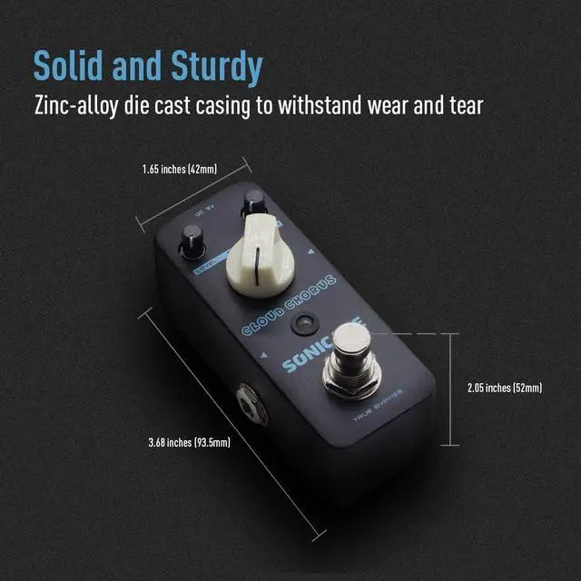 Alt view image 5 of 7 - Chorus Pedal Chorus Guitar Pedal Guitar Effects Pedal Classic BBD Analog True Bypass