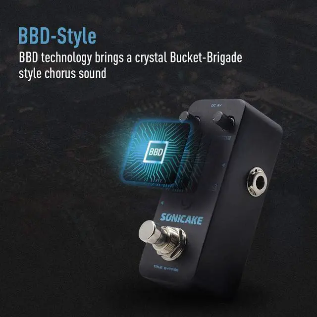 Alt view image 3 of 7 - Chorus Pedal Chorus Guitar Pedal Guitar Effects Pedal Classic BBD Analog True Bypass