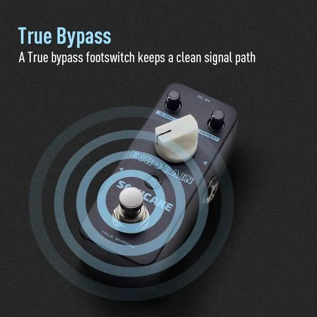 Alt view image 4 of 6 - Delay Pedal Analog-Style Delay Guitar Pedal Hybrid Digital Echo Rain Delay Guitar Effects Pedal True Bypass