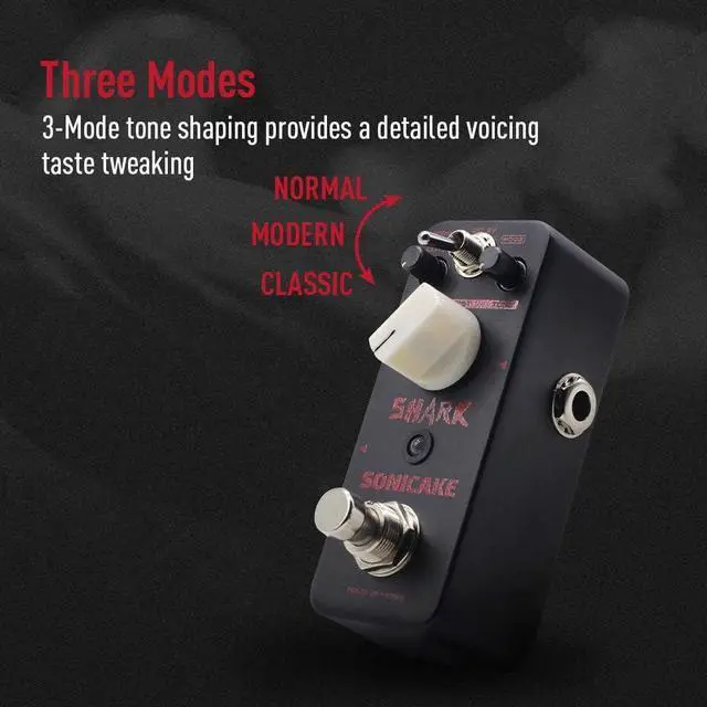 Alt view image 3 of 7 - Distortion Guitar Pedal 3 Modes Normal, Modern, Classic High Gain Distortion Guitar Effects Pedal True Bypass