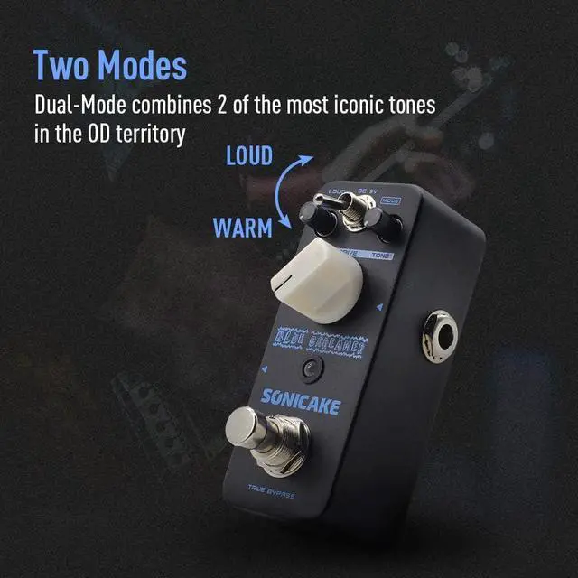 Alt view image 3 of 7 - Overdrive Pedal Overdrive Guitar Pedal Guitar Effects Pedal Vintage Dumble Blues Analog Blue Skreamer True Bypass