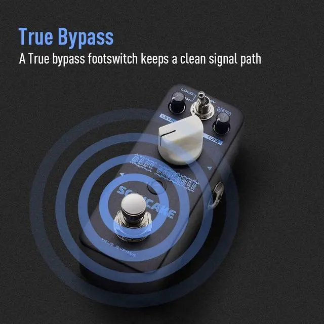 Alt view image 4 of 7 - Overdrive Pedal Overdrive Guitar Pedal Guitar Effects Pedal Vintage Dumble Blues Analog Blue Skreamer True Bypass