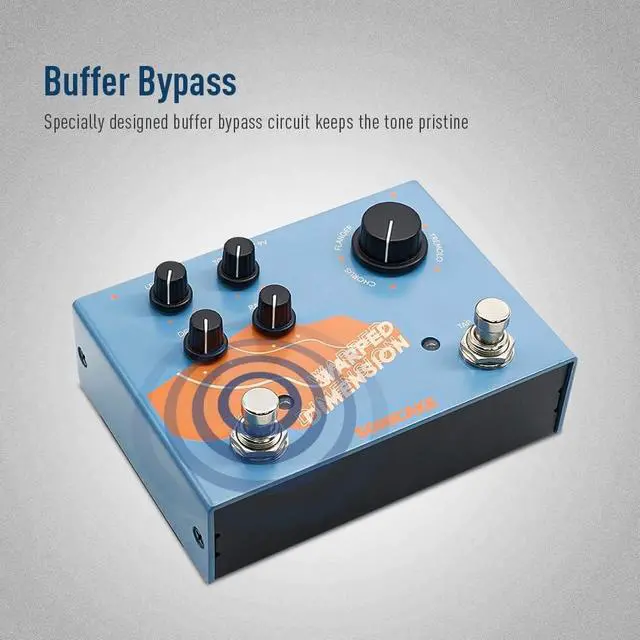 Alt view image 7 of 7 - Modulation Guitar Effects Pedal 4 Mode of Chorus, Flanger, Phaser & Tremolo Digital Warped Dimension