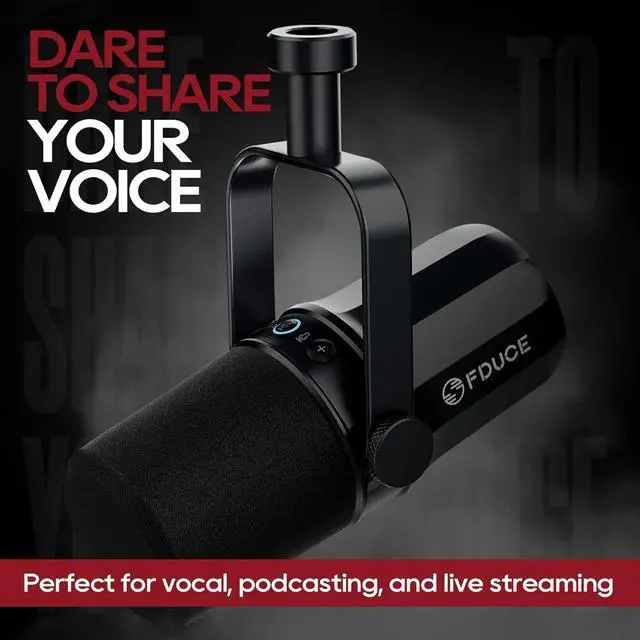 Alt view image 4 of 6 - SL40 USB/XLR Dynamic Microphone for Podcasting, Gaming, Live Streaming & Recording, Built-in Headphone Output, LED Mute Button, All Metal, Voice-Isolating Technology