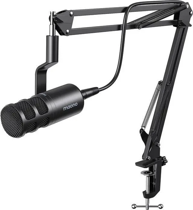 Main image of XLR Podcast Dynamic Microphone, Cardioid Studio Mic with Boom Arm for Vocal Recording,Streaming,Gaming, Voice Isolation Technology, Metal Mic, Works for Audio Interface, Mixer-PD100S