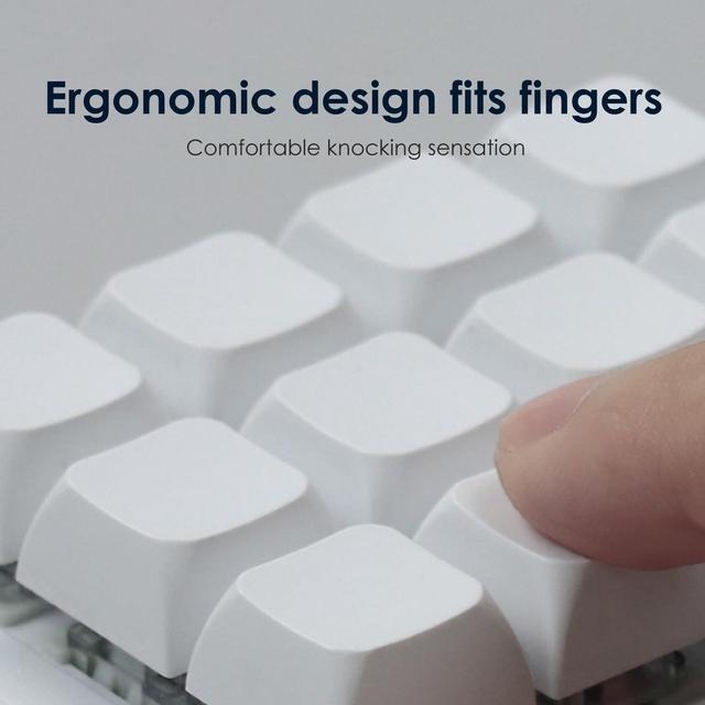 Alt view image 7 of 7 - Macro Pad Macro Keyboard Programmable Keypad Customized 12-Key Mini Mechanical Gaming Keyboard One Handed Keyboard BT RGB OSU Micro Keyboard Macropad Knob Wireless Receiver&Type C 1m CableWhite