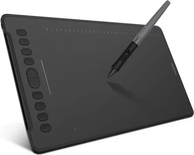 Main image of Inspiroy H1161 Graphics Drawing Tablets, Touch Strip and 8192 Pen Pressure Sketch Tablet with Battery-Free Stylus,10 Shortcut Keys, Compatible with Android, Windows, and Mac Black