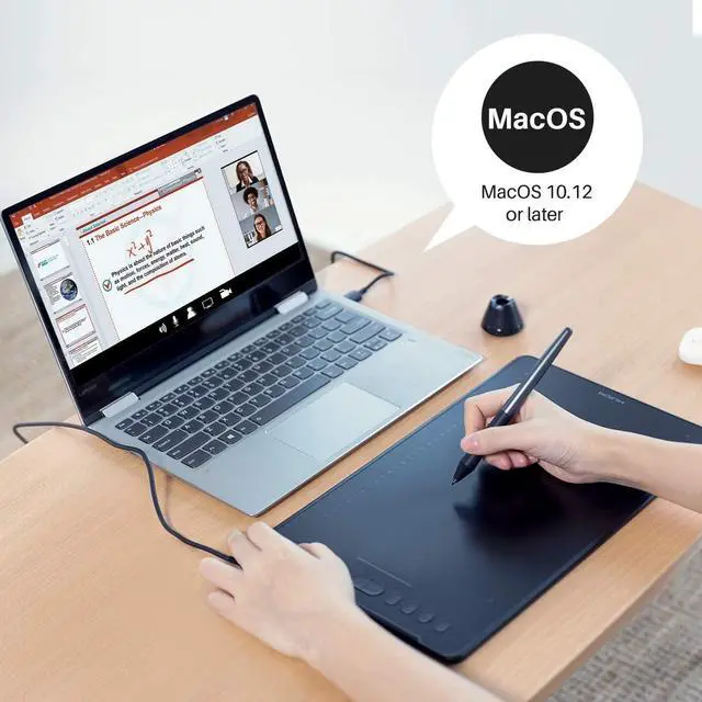 Alt view image 2 of 7 - Inspiroy H1161 Graphics Drawing Tablets, Touch Strip and 8192 Pen Pressure Sketch Tablet with Battery-Free Stylus,10 Shortcut Keys, Compatible with Android, Windows, and Mac Black