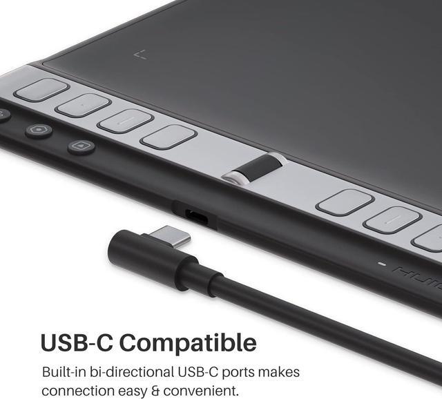 Alt view image 5 of 6 - Inspiroy 2 Large Drawing Tablet, 10x6inch Art Tablet with Scroll Wheel 3-Set 8 Customized Keys Battery-Free Stylus, Graphics Tablet for Drawing, Design, Work with Mac, PC & Mobile, Black