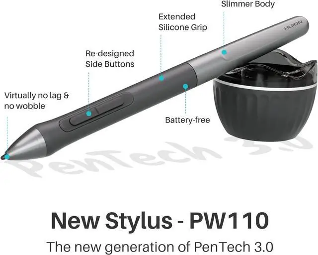 Alt view image 4 of 7 - Drawing Tablet Inspiroy 2 Small, Digital Art Tablet with Scroll Wheel, 6 Hotkeys, Battery-Free Stylus, Graphics Tablet for Drawing, Design, Writing, Work with PC, Mac & Android, Black