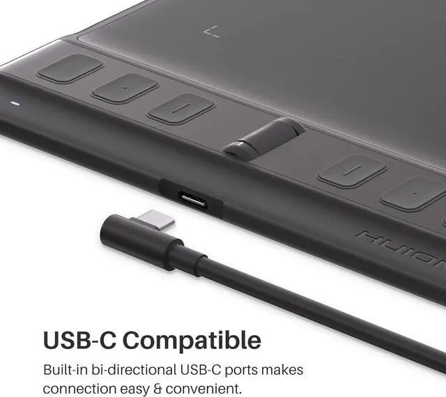 Alt view image 6 of 7 - Drawing Tablet Inspiroy 2 Small, Digital Art Tablet with Scroll Wheel, 6 Hotkeys, Battery-Free Stylus, Graphics Tablet for Drawing, Design, Writing, Work with PC, Mac & Android, Black