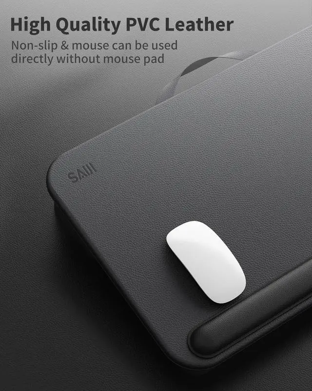 Alt view image 3 of 7 - Laptop Lap Desk - Fits Up to 17" Laptop,Lightweight Lap Tray Table with Soft Leather Wrist Pad, External Monitor Holder, Laptop Lap Desk with Cushion for Home Office/Gaming On Couch