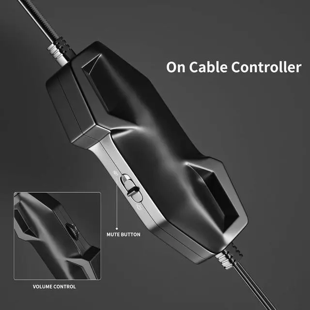 Alt view image 7 of 7 - Camo Gaming Headset for PS4, PS5, Xbox One, PC, Laptop, Mac, Switch, 3.5MM Wired Gaming Headphones with Microphone, Bass Surround, LED Light, Camouflage