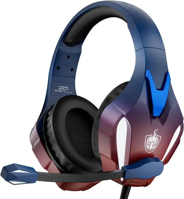 Main image of PS4 Gaming Headset for PC, PS5, Xbox Headset with 7.1 Stereo Sound, Over Ear Gaming Headphones for Switch, Mobile PS4 with Noise Cancelling Mic, LED Light (Blue)