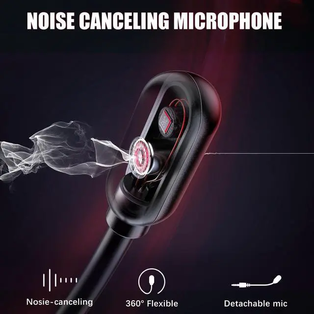 Alt view image 3 of 7 - Wireless Gaming Headset 2.4GHz USB & Type-C Gaming Headphones for PC, PS4, PS5, Switch, Bluetooth 5.3 Gaming Headset with Detachable Noise Cancelling Microphone