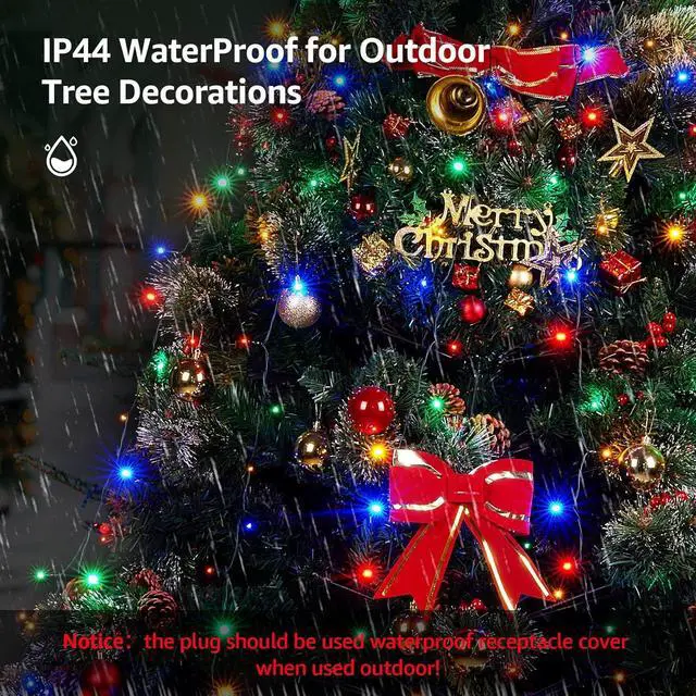 Alt view image 3 of 7 - Christmas Tree Lights Christmas Lights Outdoor Indoor 400Led 9.84Ft 10 Lines Christmas Lights with 8 Modes and Timer, Fairy Tree Lights for Wedding Home Party 6Ft - 9Ft Xmas Tree Decor(Multicolor)