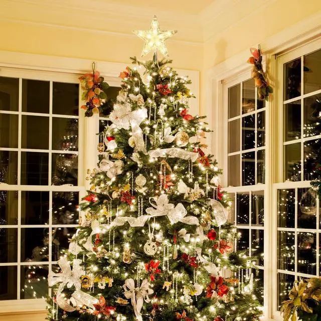 Alt view image 2 of 7 - Christmas Tree Lights, 6.6FT x 8 Strands Easy to Install Christmas Lights with 8 Modes Memory Timer Function, 280 LEDs UL Certified Ultra-Bright Fairy Lights for 6ft - 8ft Tree, Warm White