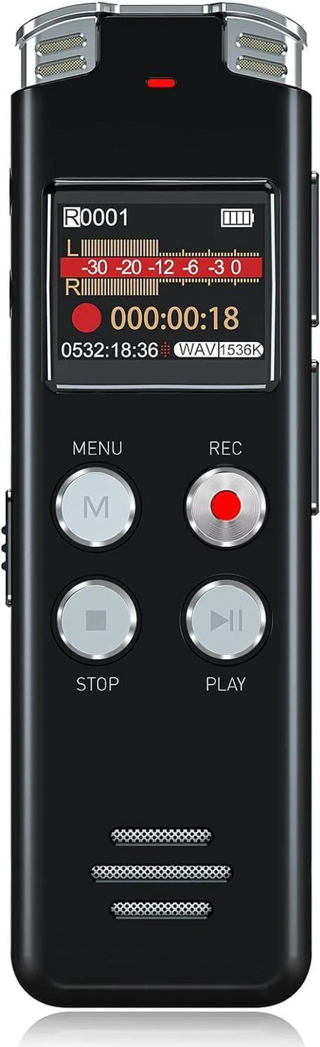 Alt view image 7 of 7 - 128GB Digital Voice Recorder with Playback: Voice Activated Recorder for Lectures Meetings Interviews -  Dictaphone Recording Device Tape Recorder Portable Mini, Audio Recorder with USB, MP3