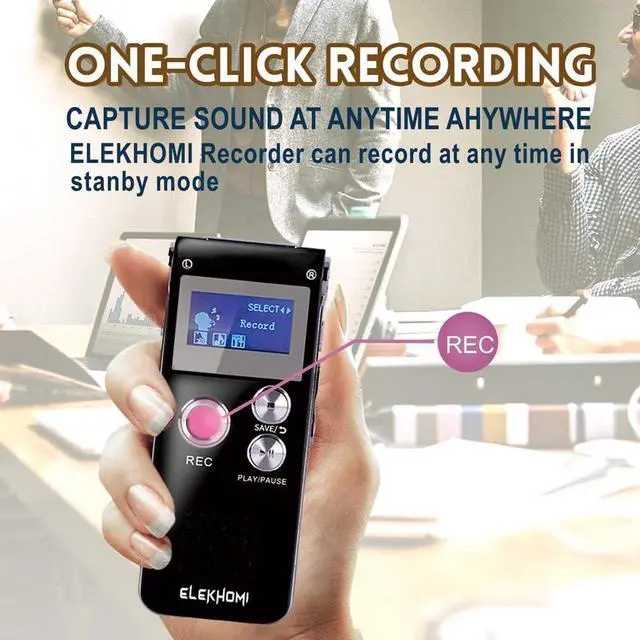 Alt view image 3 of 6 - 32GB Digital Voice Recorder - Voice Activated Recorder with Playback Upgraded Portable Tape Recorder for Lectures, Meetings, Interviews, Audio Recorder Dictaphone USB, MP3, Password