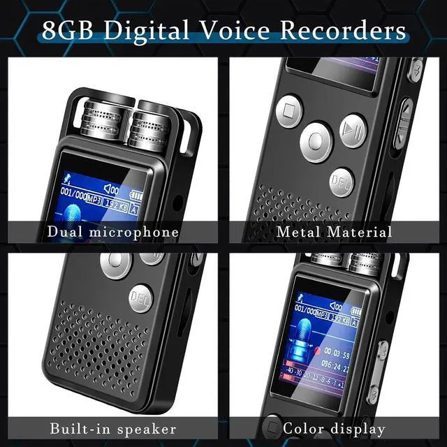 Alt view image 3 of 6 - 5 Pcs Ghost Hunting Kit Includes Digital Voice Recorders with 4 LED Cat Balls Motion Activated Cat Ball Toy Voice Activated Recorder with Playback for Pet Cat Dog Animals (8 GB,Chic Style)