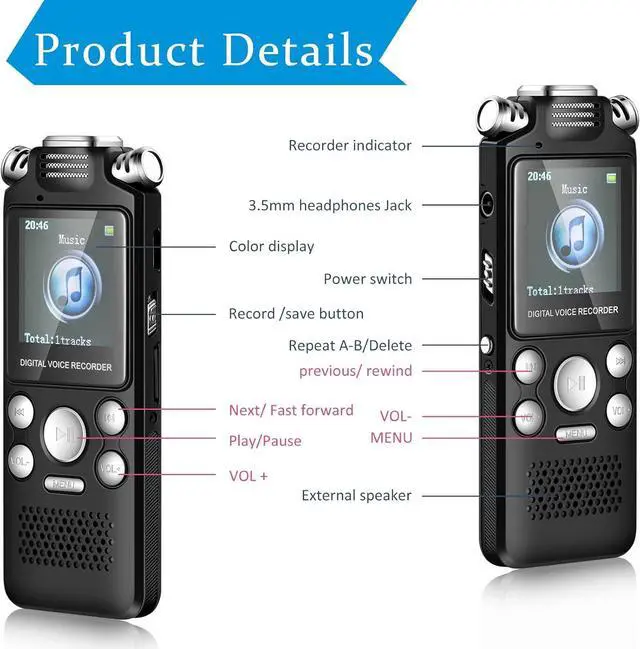 Alt view image 4 of 7 - 5 Pcs 16GB Ghost Hunting Kit Includes Digital Voice Recorders with 4 LED Cat Balls Motion Activated Cat Ball Voice Activated Recorder with Playback for Pet Cat Dog Animals