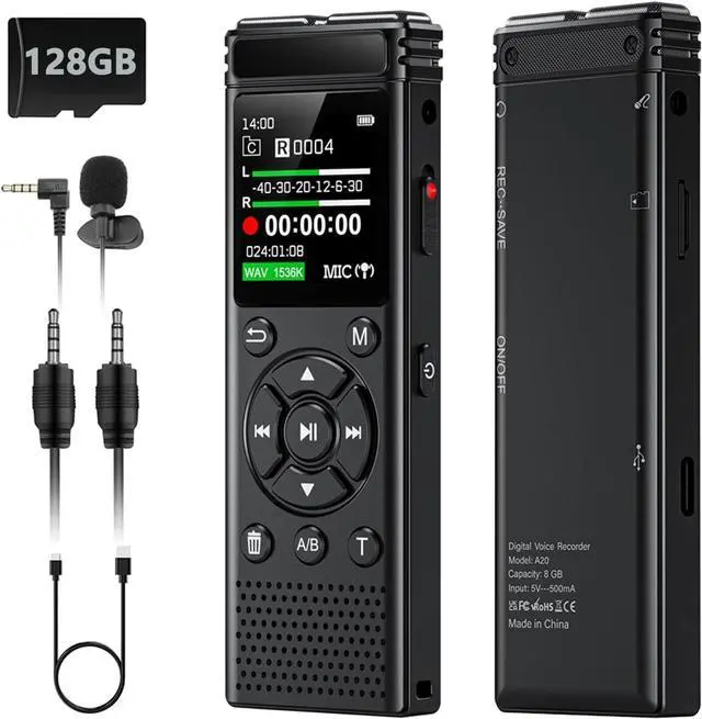 Main image of 136GB Digital Voice Recorder One Click, Voice Recorder with Playback HD Recording Easy Control, Large Screen 7000 Hours Sound Audio Recorder Recording Tape for Lectures Meeting MP3 Player