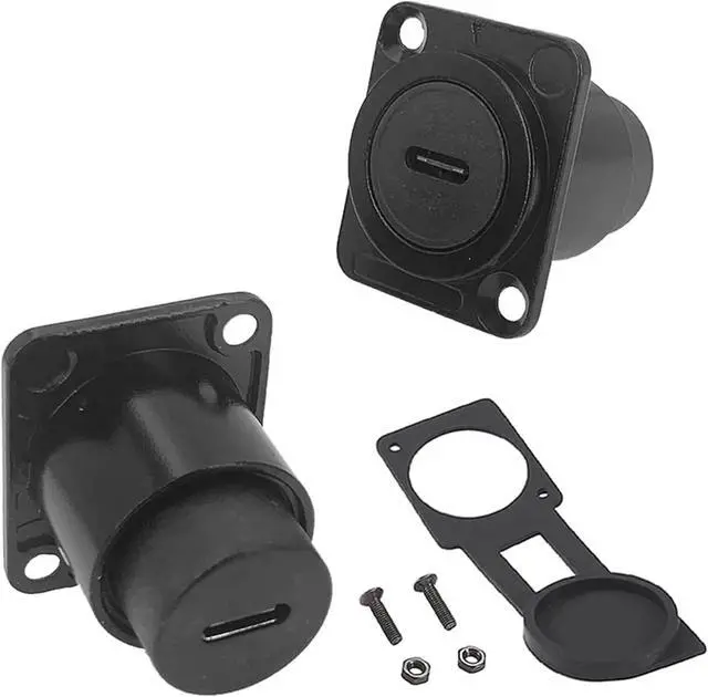 Main image of 2PCS USB 3.1 Type C Panel Mount Coupler, D-Type Module USB C Pass Through Connector, Female to Female Bulkhead Extension Adapter