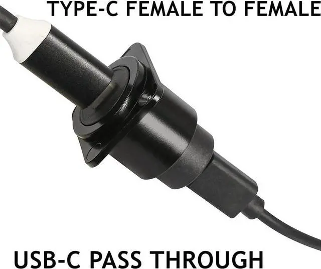 Alt view image 2 of 7 - 5PCS USB 3.1 Type C Panel Mount Coupler, USB C Pass Through Connector, Female to Female Bulkhead Extension Adapter