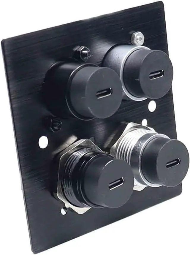 Alt view image 7 of 7 - 5PCS USB 3.1 Type C Panel Mount Coupler, USB C Pass Through Connector, Female to Female Bulkhead Extension Adapter