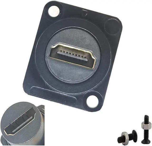 Main image of HDMI D Panel Mount Connector Extender Socket Series D-Type HDMI Coupler Female to Female Adapter Converter Pass Through 3D&4K Connector with Screws