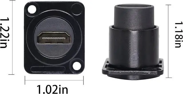 Alt view image 7 of 7 - HDMI Panel Mount Connector Socket HDMI Female to Female Panel Adapter HDMI Straight Connector Mounting Socket for Audio and Video Transfer