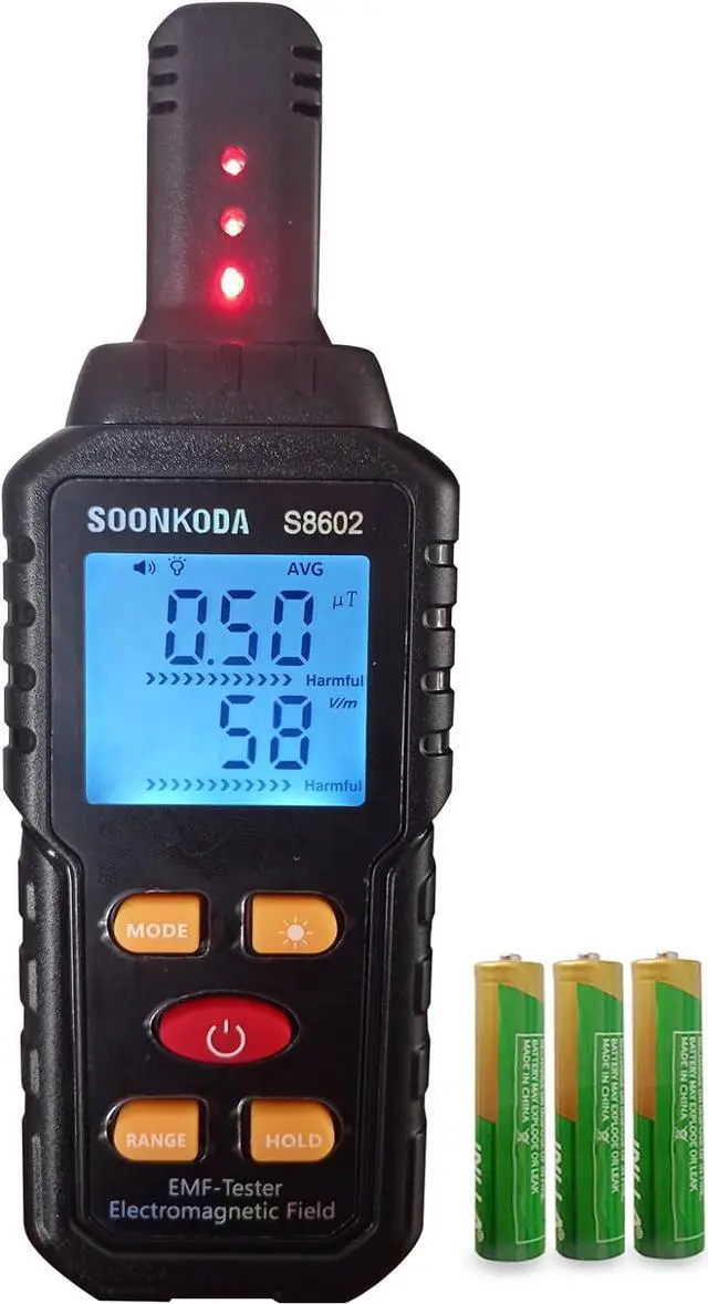 Main image of 3 in 1 EMF Meter,EMF Reader,Electromagnetic Field Radiation Detector,EMF Tester for Home,EMF Detector with sound light alarm,Ghost Hunting Equipmetent