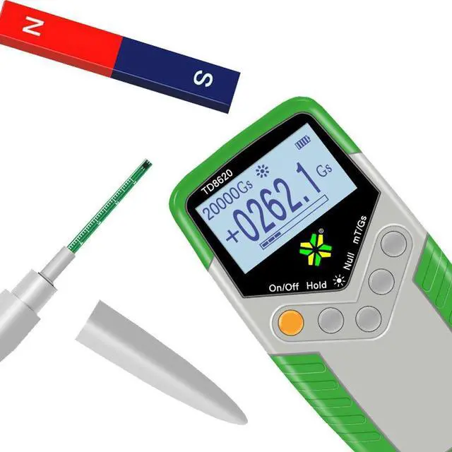 Alt view image 4 of 6 - Handheld Digital Tesla Meter High Precision Gaussmeter Fluxmeter Surface Magnetic Field Tester with Probe 0-2400mT
