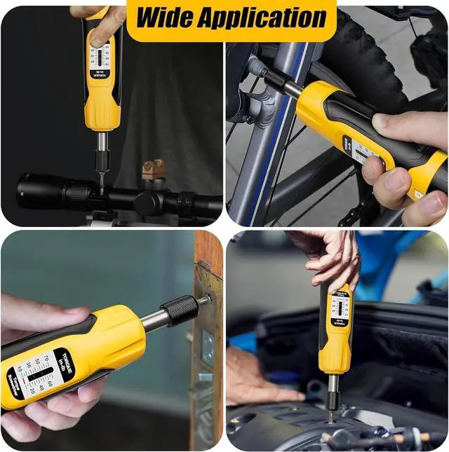 Alt view image 7 of 7 - Torque Screwdriver, 10-70 in-lbs Torque Wrench Screwdriver Set, 1/4 Drive Inch Pound Torque Screwdriver with 20 S2 Bits and Case for Tools, Bike Repairing and Mounting