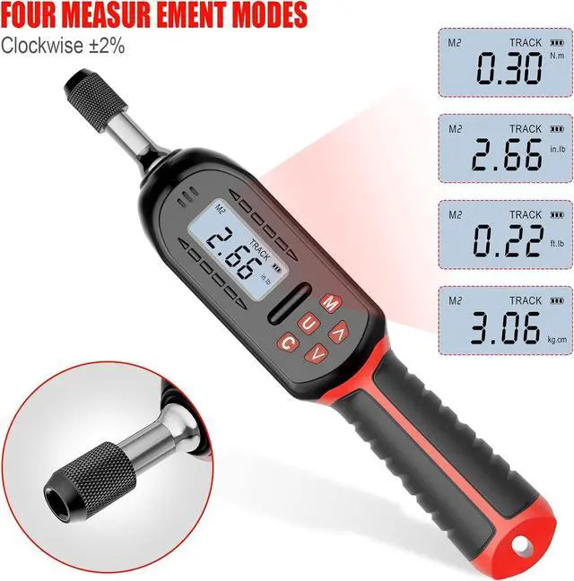 Alt view image 2 of 7 - Digital Torque Screwdriver 2.66-53.1 in-lbs/0.3-6 Nm, Adjustable Screwdriver Torque Wrench Set with Buzzer/LED Indicator Notification for Bike Repairing, Tools, Maintenance and Mounting