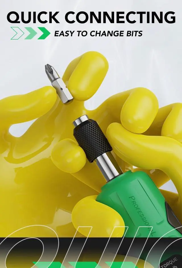 Alt view image 4 of 7 - Torque Screwdriver, 1/4" Drive Screwdriver Torque Wrench 10-70 Inch Pounds, Torque Screwdriver Wrench Set, 20 Pcs Torque Wrench Bits Set for Bike,Tool,Maintenance