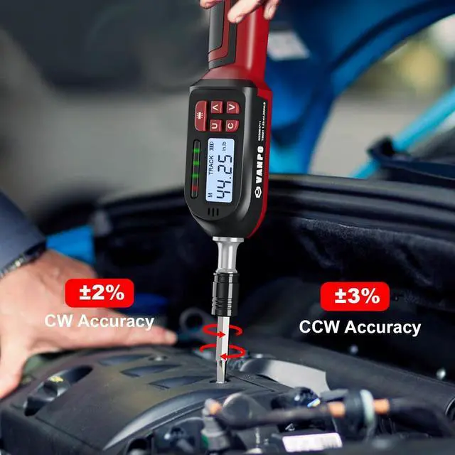 Alt view image 5 of 7 - Digital Torque Screwdriver, 1.33-44.25in.lb/0.15-5Nm, Electric Adjustable Torque Screwdriver Wrench Set with Buzzer, LED Notification, Preset Mode, Data Storage for Bike Repairing and Mounting