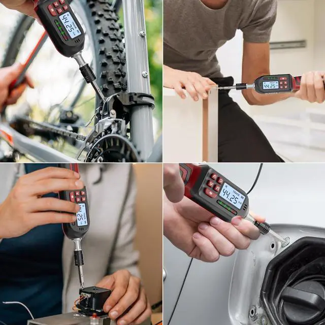 Alt view image 7 of 7 - Digital Torque Screwdriver, 1.33-44.25in.lb/0.15-5Nm, Electric Adjustable Torque Screwdriver Wrench Set with Buzzer, LED Notification, Preset Mode, Data Storage for Bike Repairing and Mounting