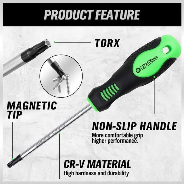 Alt view image 4 of 7 - Magnetic Torx Screwdriver Set - 13 Pieces - T5 to T40 Star Screwdrivers