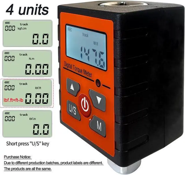 Alt view image 3 of 6 - Digital Torque Adapter 1/2" Drive include adapters for 3/8" and 1/4" 4.5-147.6 ft-lb Torque Wench Converter with alarm torque settings torque meter tester