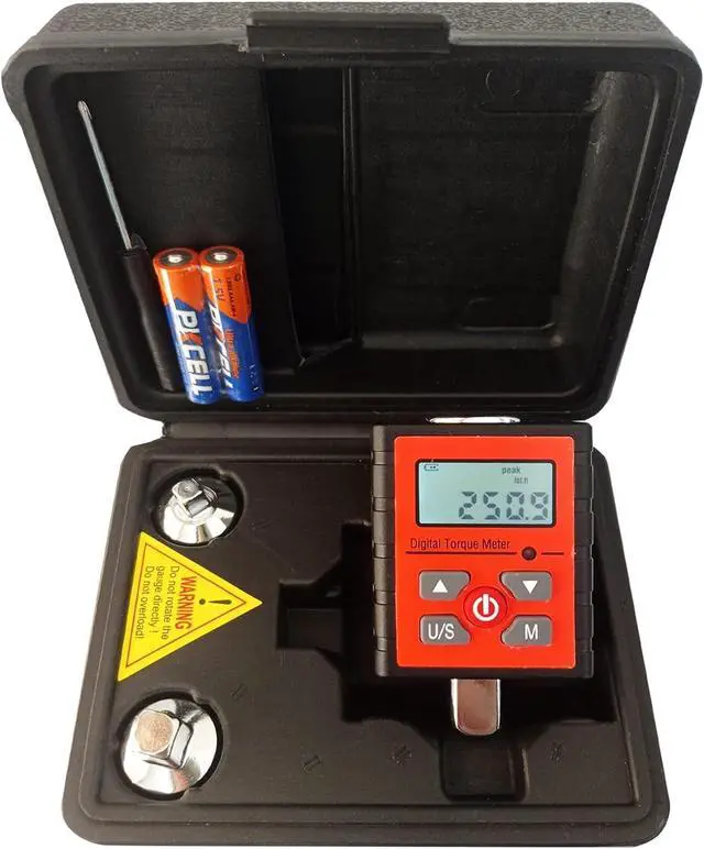 Main image of Digital Torque Adapter 1/2" Drive include adapters for 3/8" and 1/4" 8-250.9ft-lb Torque Wench Converter with alarm torque settings torque meter tester