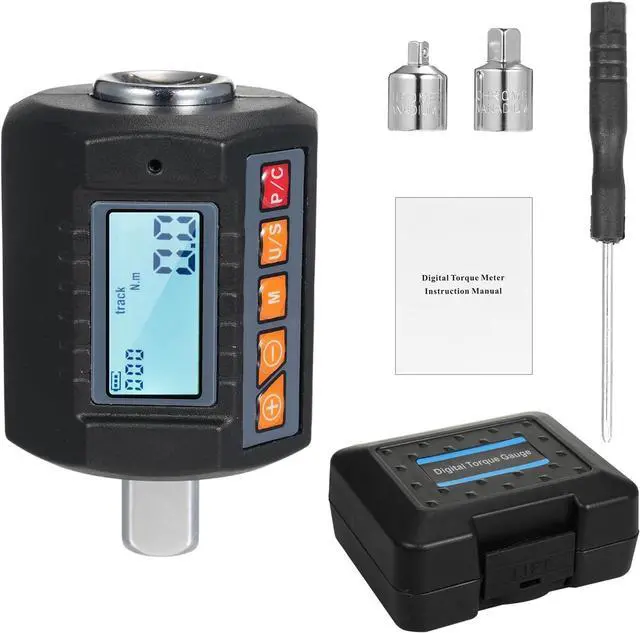 Main image of Digital Torque Wrench Adapter, 1/2'' Torque Wrench Converter Drive Include 3/8'' and 1/4'' Torque Adapters, Torque Test Meter with Alert Signals, Calibrate Digital (7.4-250.8 ft-lb/10-340 Nm)