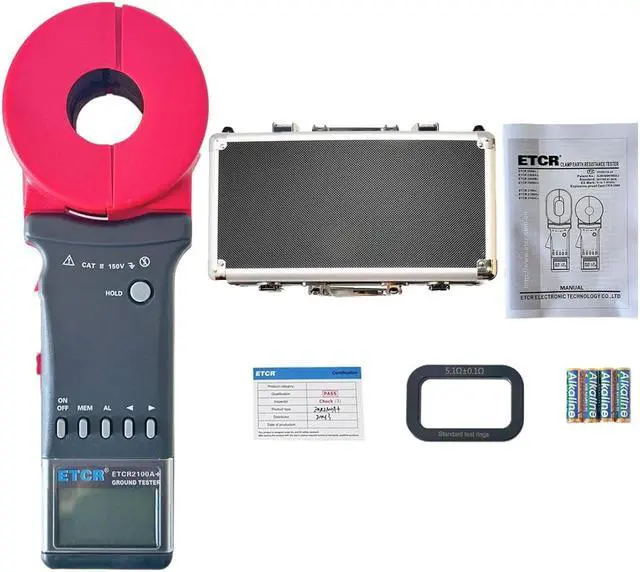 Main image of 2100A+ Digital Clamp Ground Earth Resistance Meter Tester 0.01-200