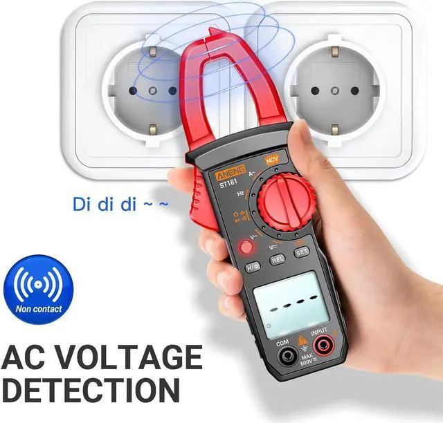Alt view image 6 of 7 - Digital Clamp Meter Multimeter Tester 4000 Counts with NCV Amp Ohm Volt Measures AC Current, AC/DC Voltage,Capacitance, Resistance, Diodes, Continuity Frequency Backlight Electrican Tools