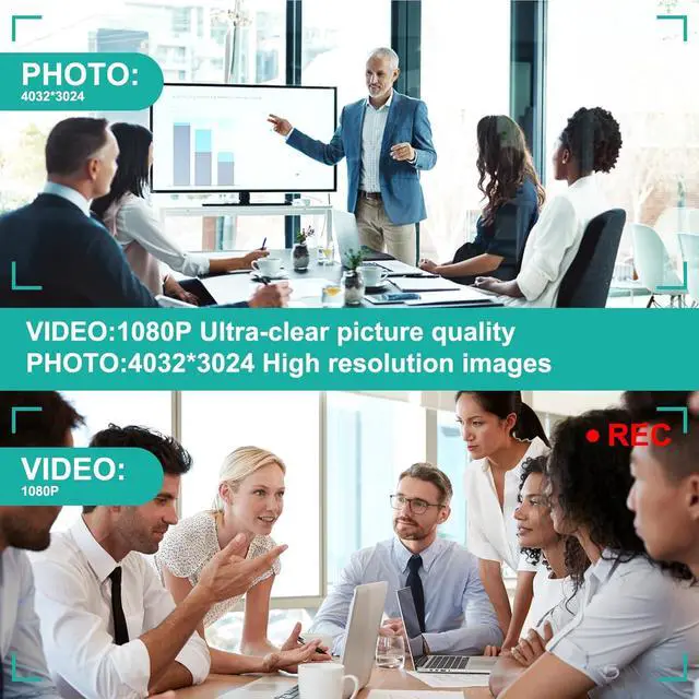 Alt view image 3 of 6 - Hidden Camera Ultra HD 1080P Spy Camera Pen Portable Security Camera with 32GB SD Card Loop Recording or Photo Nanny Mini Cam for Indoor and Outdoor