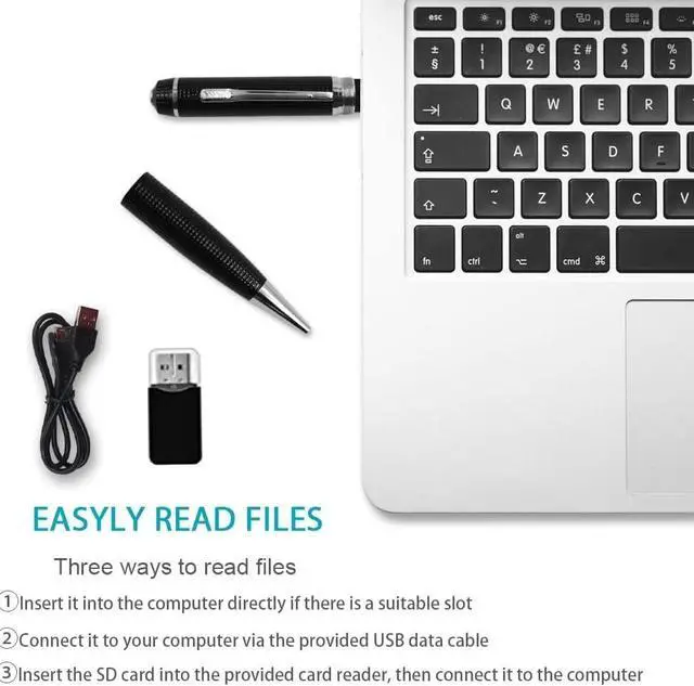 Alt view image 6 of 7 - Portable Hidden Camera Pen, Mini Body Video Camera Pen,1080P Security Camera with Loop Working, Photo Taking for Indoor/Outdoor Security, No WiFi, No Audio, Support up to 32GB SD Card(Not Included)
