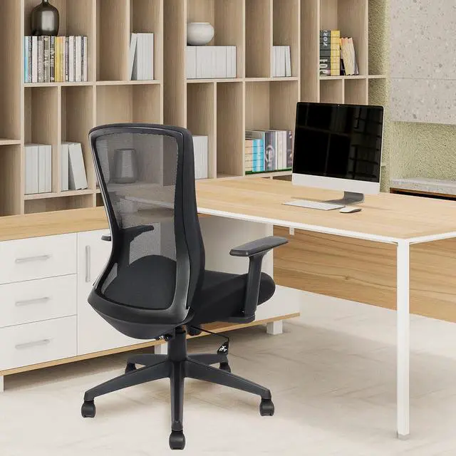Alt view image 2 of 7 - Big and Tall Office Chair for Heavy People 400lb, Ergonomic Desk Chair Mesh Computer Chair with Lumbar Support, Adjustable Height and Armrests