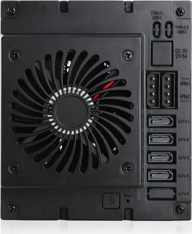 Alt view image 5 of 5 - Internal Hard Drive Enclosure 5x2.5/3.5 SATA/SAS Hard Drive Backplane 6 Gbps HDD hotswap in 3xExternal 5.25" Bay