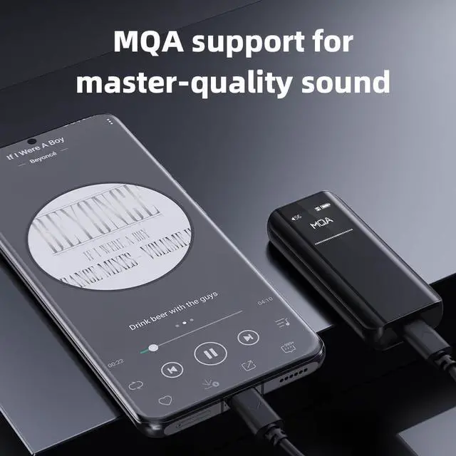 Alt view image 6 of 7 - FiiO BTR15 Headphone Amps Bluetooth 5.1 Receiver High Resolution 384K/32Bit Native DSD256 USB DAC Supports LDAC/aptX HD/MQA for Smartphones/PC/Car/Home Audio (Black)